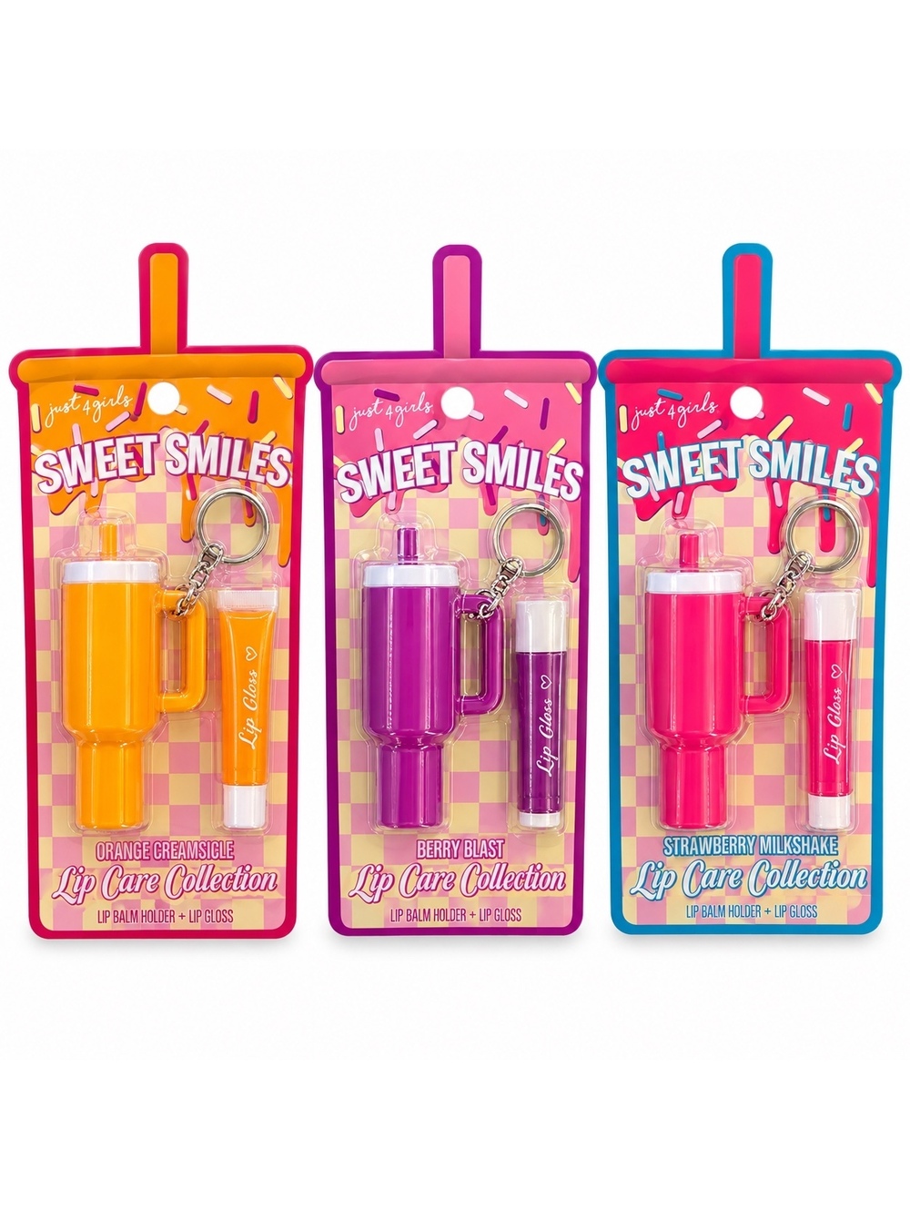 Just 4 Girls Sweet Smiles Lip Care Collection 3-Piece Set NEW